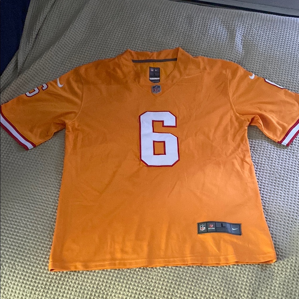 Nike Men's Orange Sports Jersey